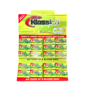 NAVAJA DE AFEITAR KLASSICA VERDE 100PCS 100/100  KL-613