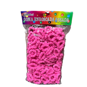 GOMITA DE PELO ENRROSCADA  KL-605  300/1 PAQ ROSADA