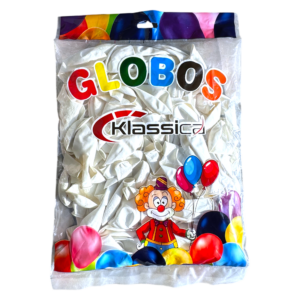 GLOBOS DE CUMPLEAÑOS KLASSICA BLANCO KL-020 100/144
