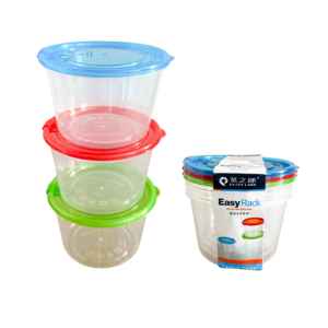 CANTINA PLASTICA REDONDA ALTA 3PCS JO-249 72/1