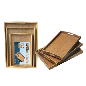 SET DE BANDEJA DE MADERA 3PCS JO-202 12/1