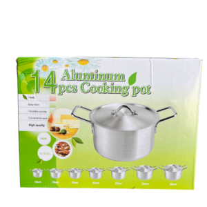 JUEGO DE OLLAS 14PCS DE ALUMINIUM JO-318 4/SET