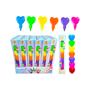 SET RESALTADOR CORAZONES 7PCS NEW STUDENT NS-212 480 PAQ